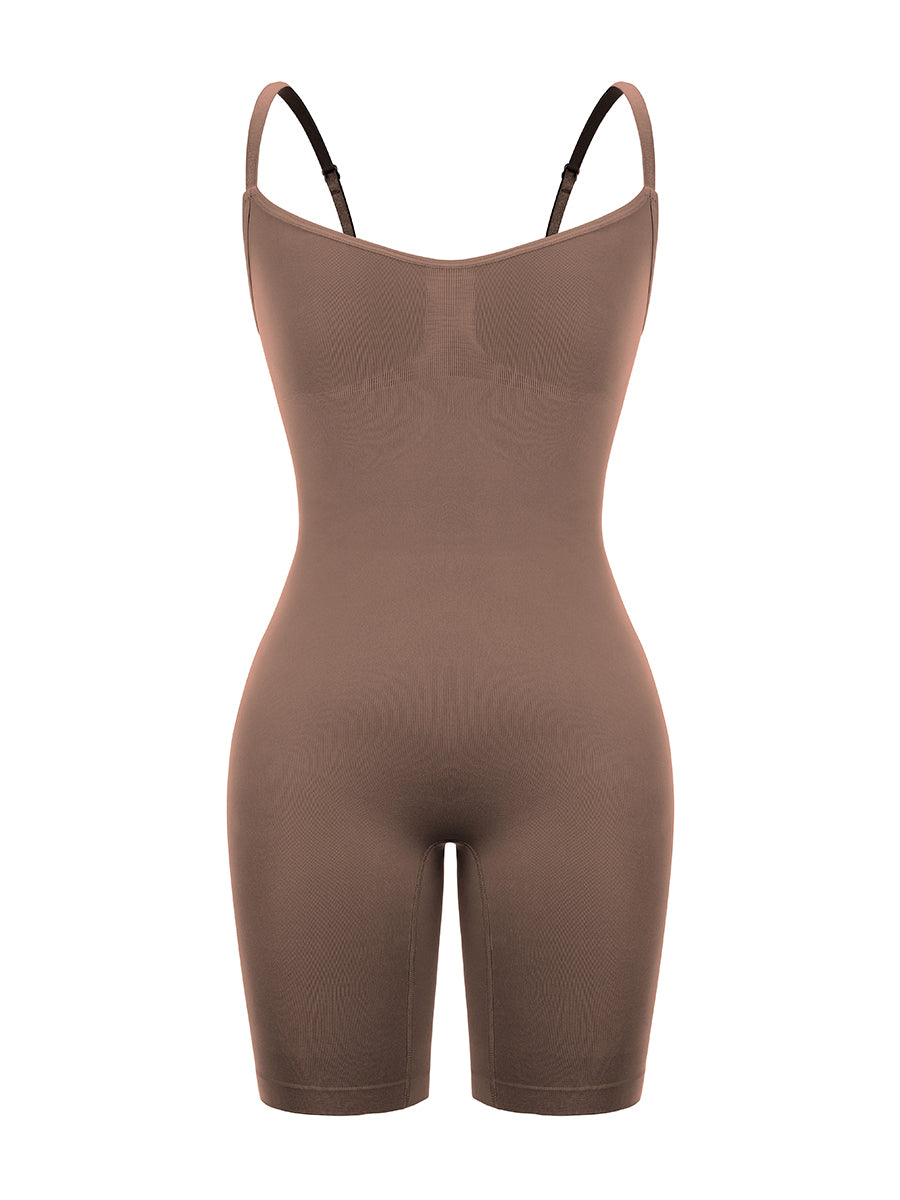 Brown Seamless Full Body Shaper Tummy Control Figure Shaping