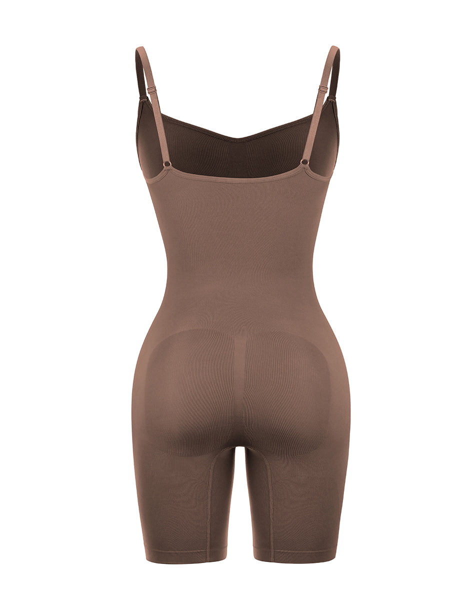 Brown Seamless Full Body Shaper Tummy Control Figure Shaping