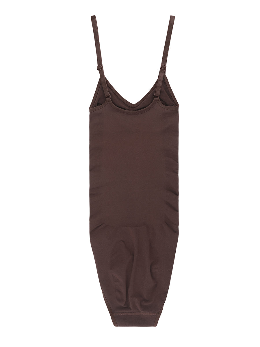 New Seamless Tummy Trimmer Full Bottom Bodysuit Brown