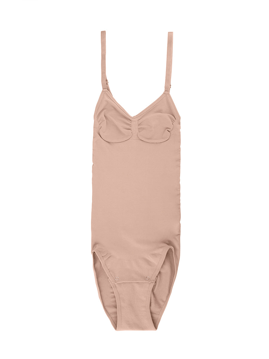 New Seamless Tummy Trimmer Full Bottom Bodysuit Beige