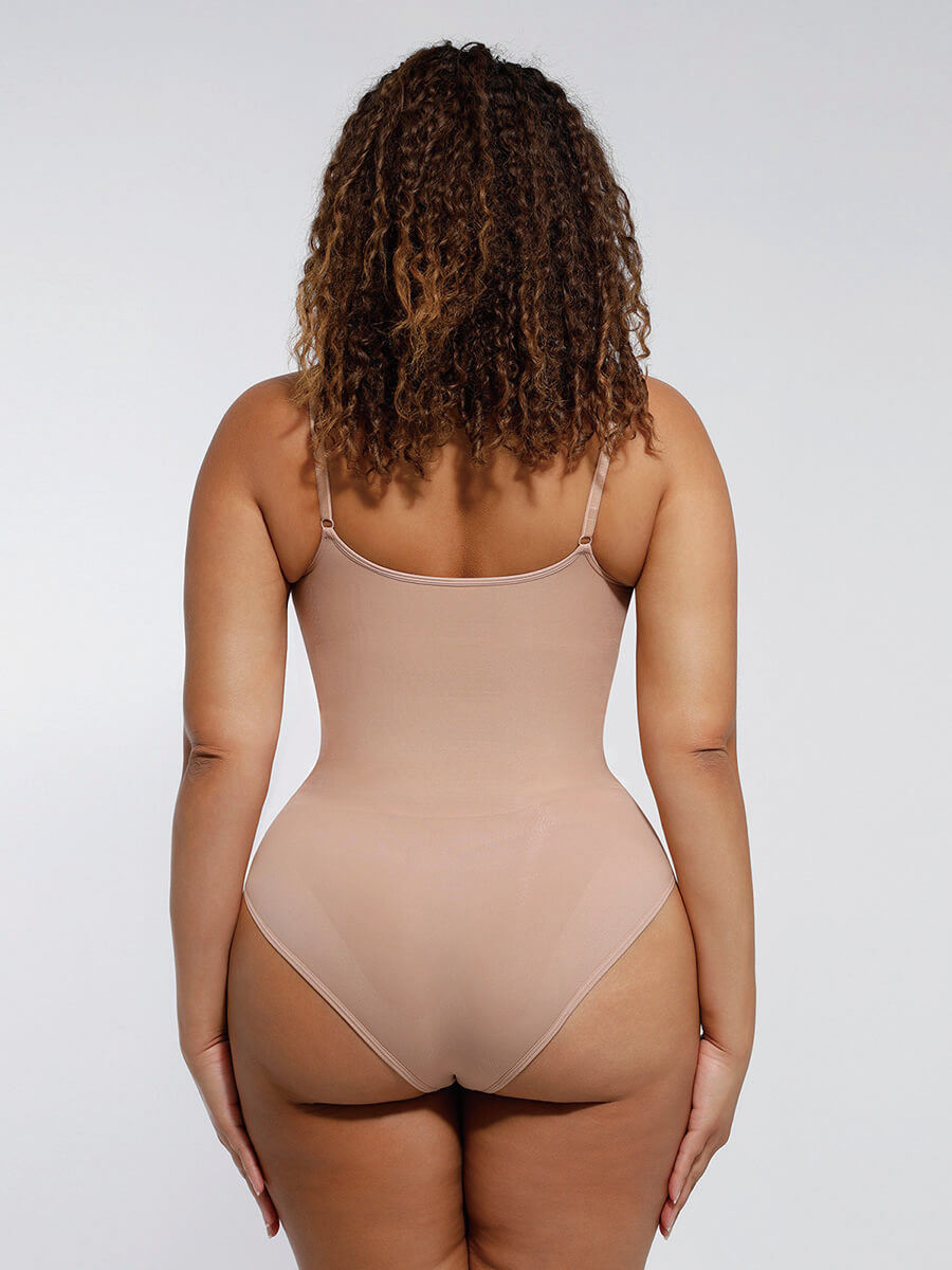 New Seamless Tummy Trimmer Full Bottom Bodysuit Beige