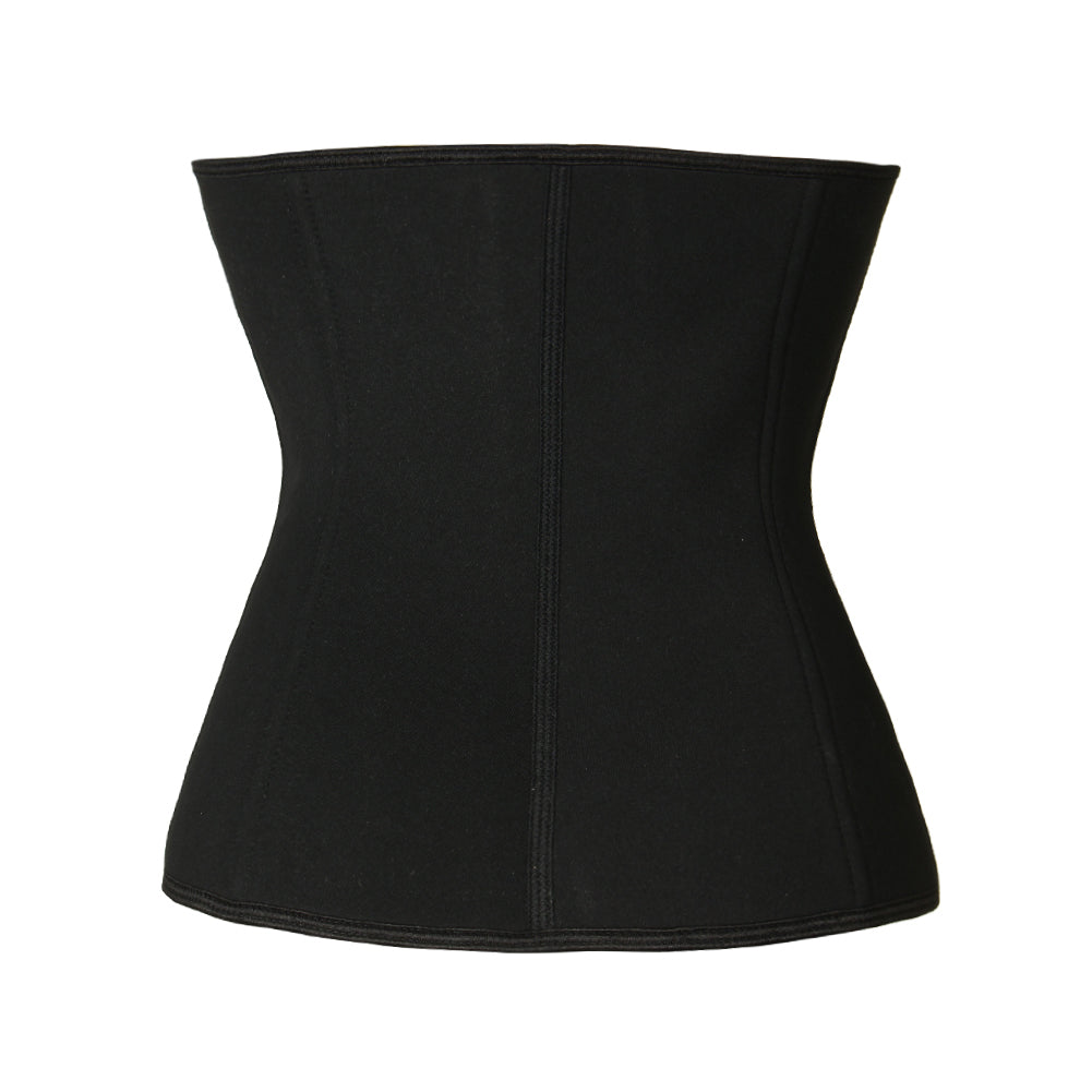 Neoprene Black Front Zipper Double Layer Waist Cincher