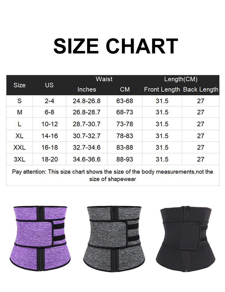 Purple Neoprene Workout Waist Trainer