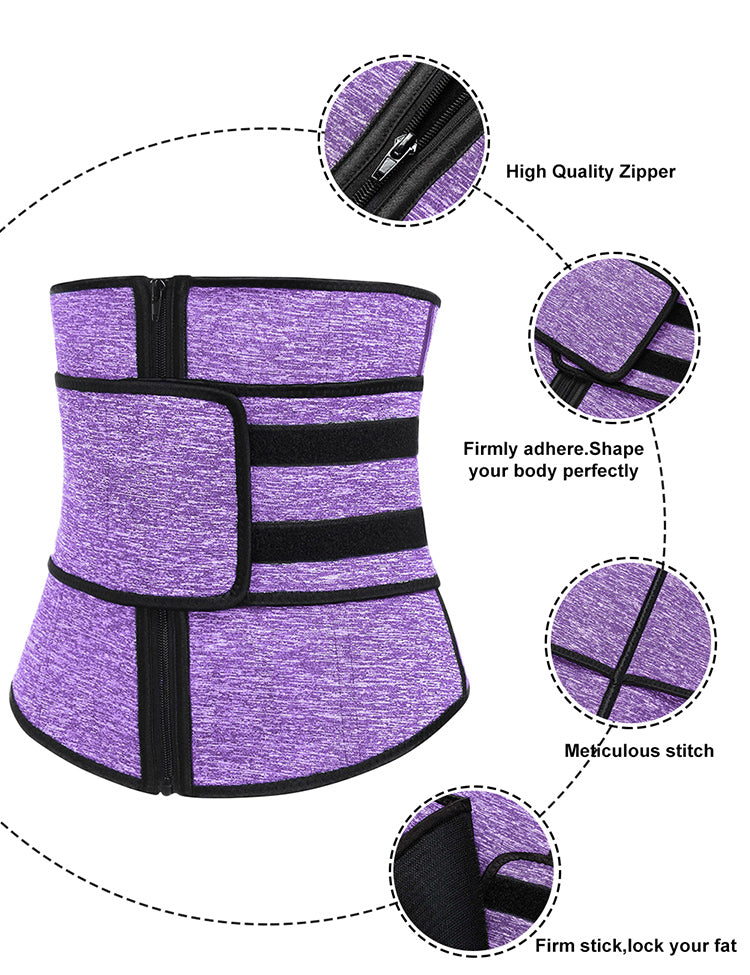 Purple Neoprene Workout Waist Trainer