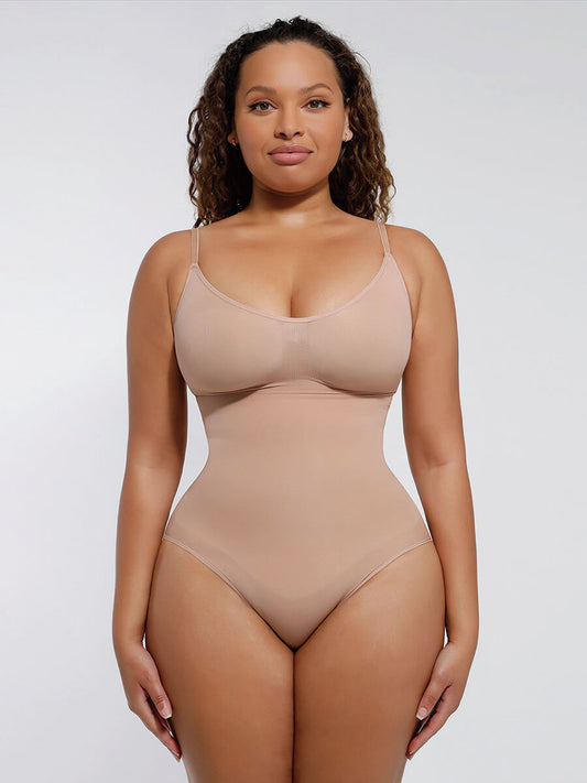 New Seamless Tummy Trimmer Full Bottom Bodysuit Beige