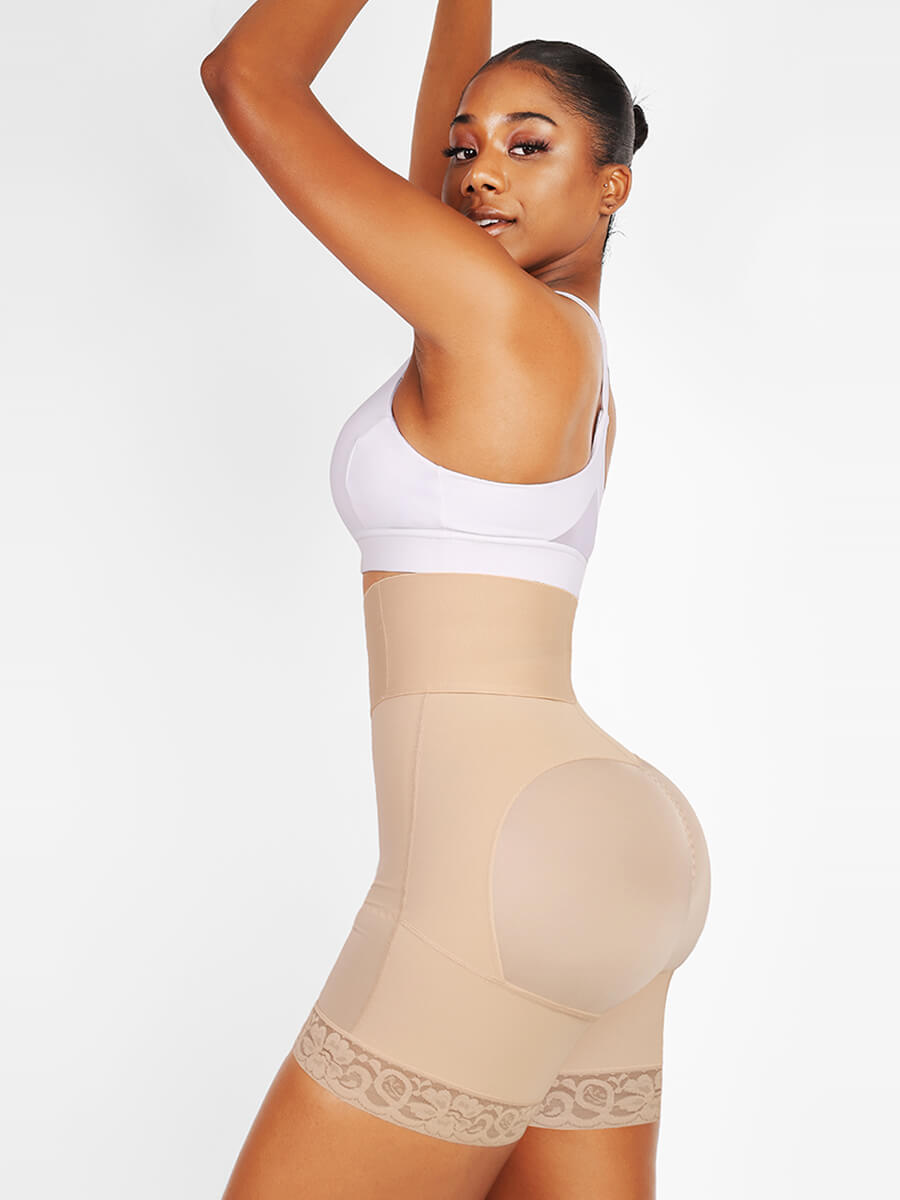 High Waist Tummy Control Butt Lifter Shapewear Beige