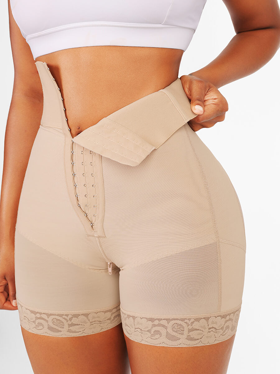 High Waist Tummy Control Butt Lifter Shapewear Beige