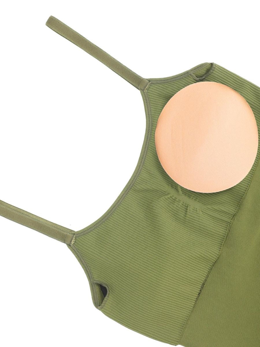 Seamless Tummy Control Jumpsuit (Dark Green)