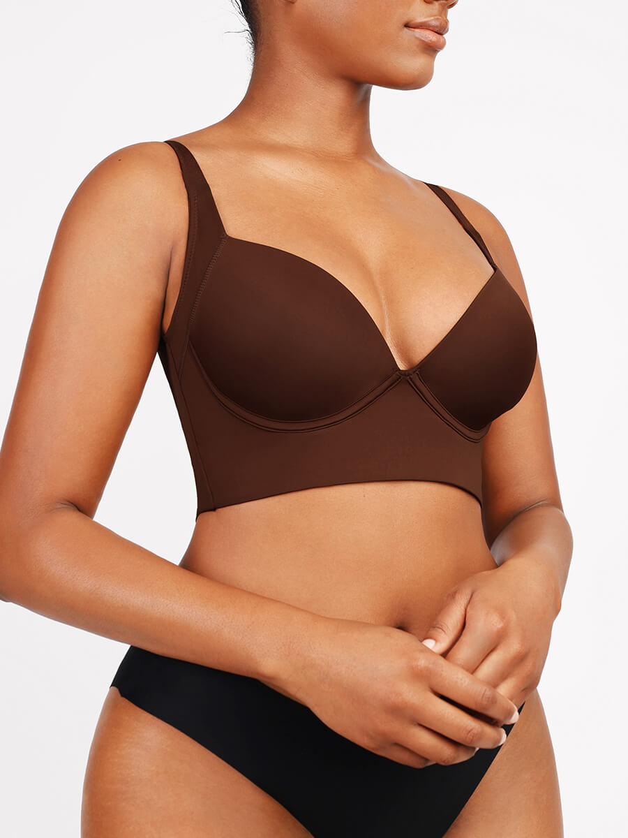 New Arrival Deep Cup Bra Shapewear Bra (Brown)