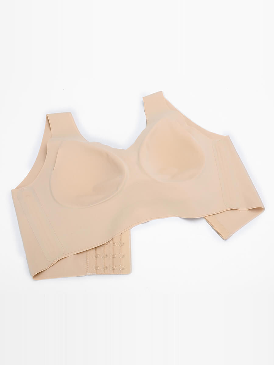 New Arrival Fitted V-Neck Seamless Bra (Tan)