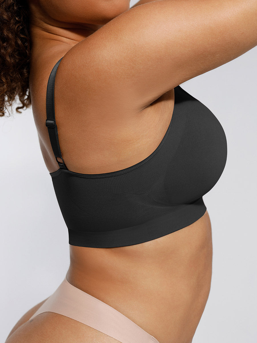 New Arrival Seamless Shaping Bra with Adjustable Shoulder Straps (Black)