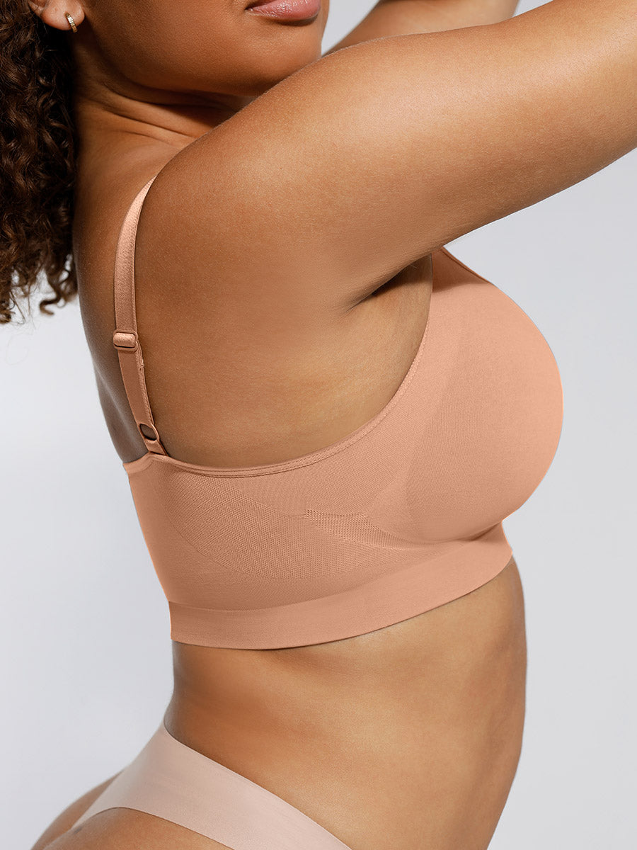 New Arrival Seamless Shaping Bra with Adjustable Shoulder Straps (Taupe)