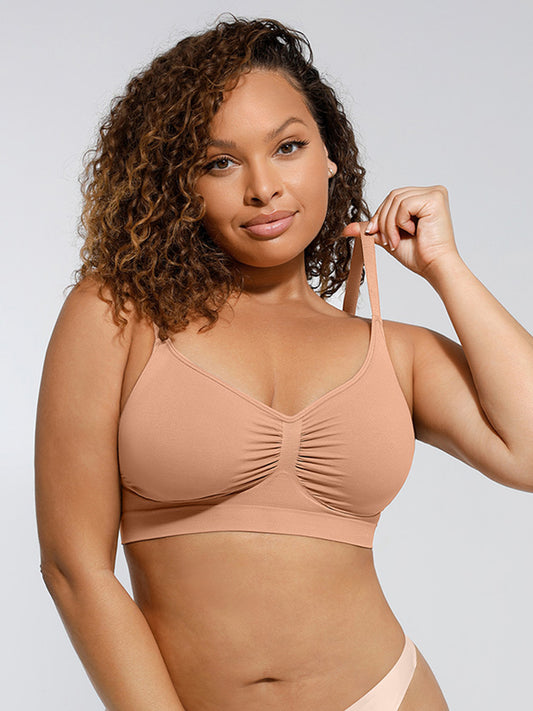 New Arrival Seamless Shaping Bra with Adjustable Shoulder Straps (Taupe)