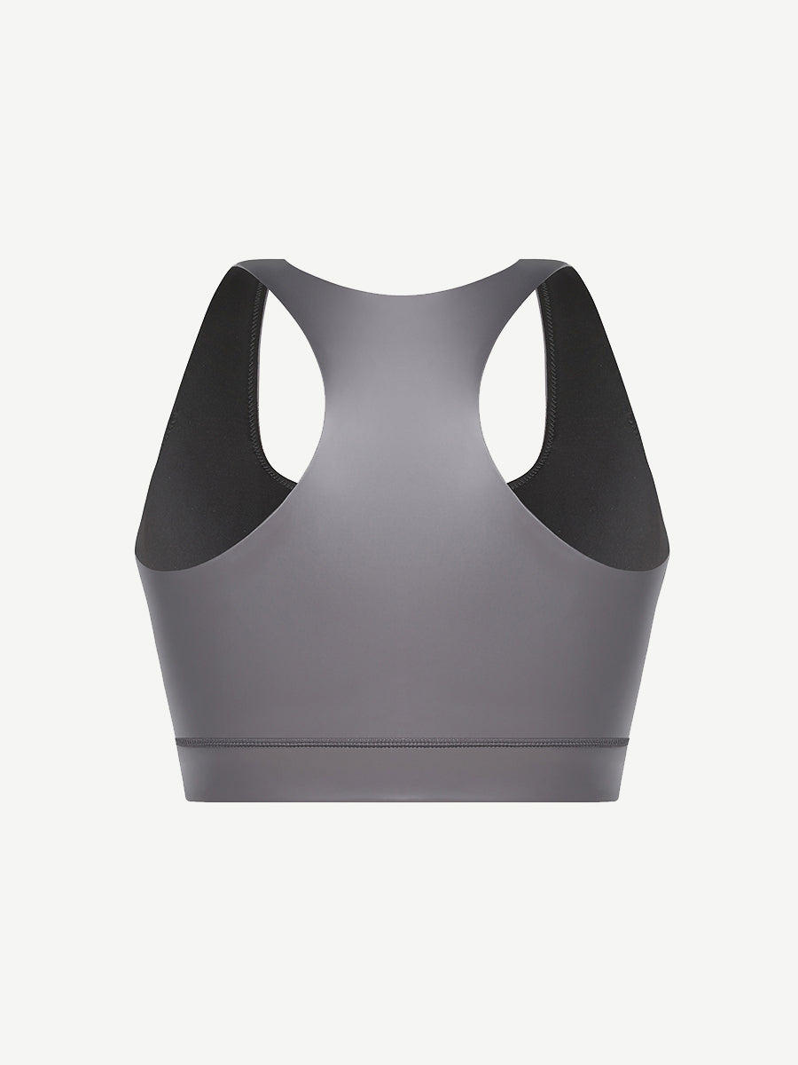 Ultra Elasticity Silver Film Sauna Sport Bra with Removable cups